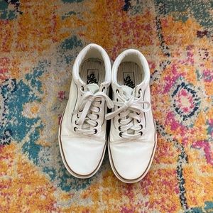 White Old Skool Vans